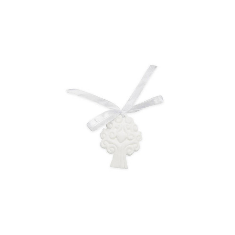 DECORAZIONE GESSETTO ALBERO DELLA VITA C/NASTRO 6pz
