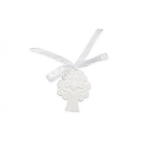 DECORAZIONE GESSETTO ALBERO DELLA VITA C/NASTRO 6pz