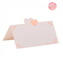 SEGNAPOSTO BIANCO STAMPE ROSE GOLD 10cm 10pz