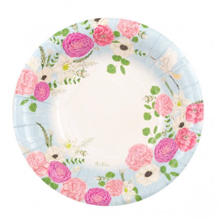 FONDINE ROUND SHAPE CM.24 SECRET GARDEN 8pz