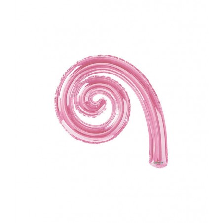 PALLONE MYLAR KURLY SPIRAL ROSA MINISHAPE 14 35cm