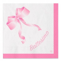 TOVAGLIOLI 33x33 BATTESIMO ROSA 20pz