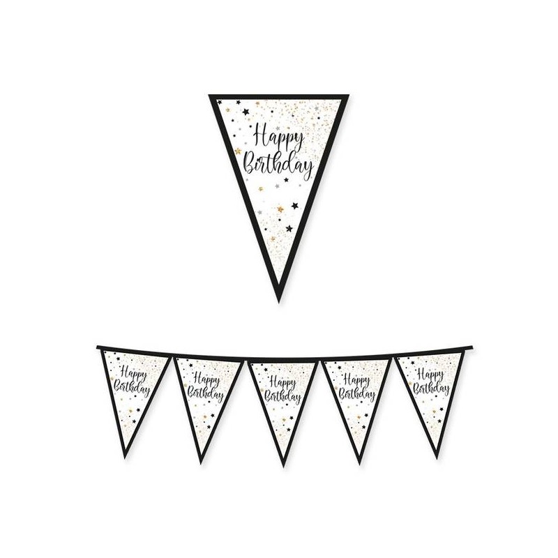FESTONE BANDIERINE IN CARTA HAPPY BIRTHDAY 3mt