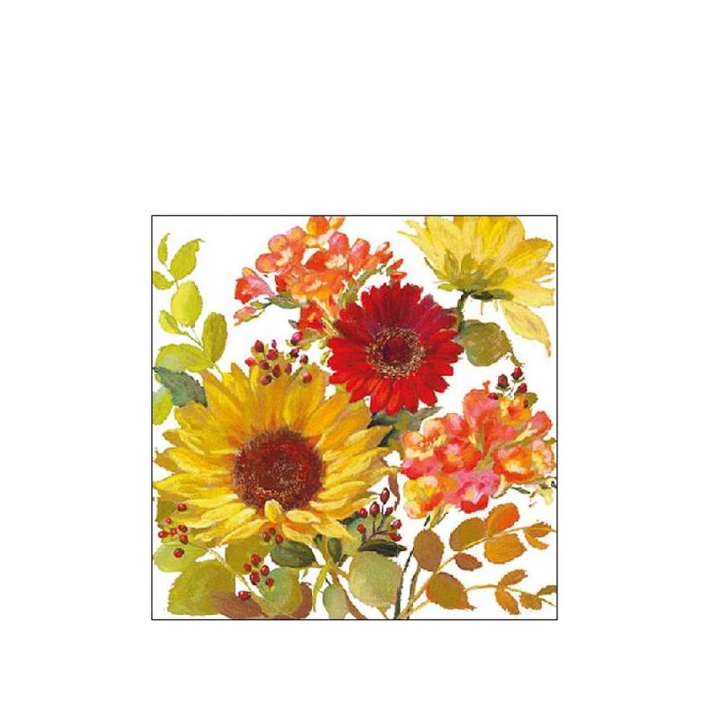 TOVAGLIOLI 25x25 SUNNY FLOWERS CREAM 20pz