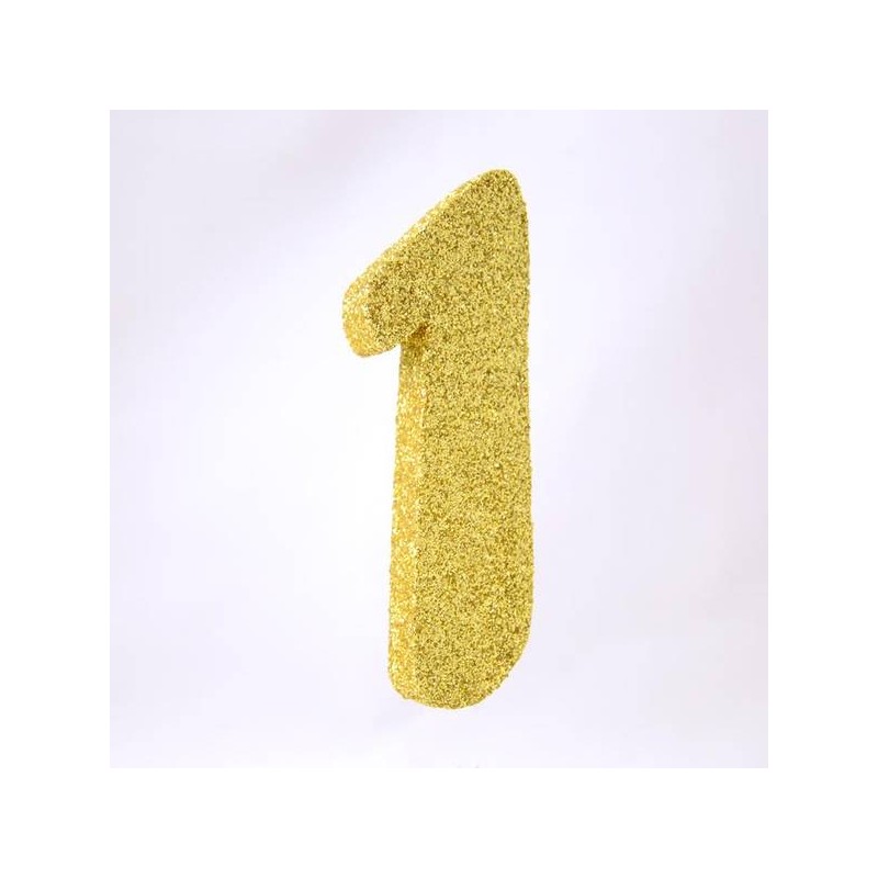 NUMERO POLISTIROLO GLITTER mm120x90 1 ORO