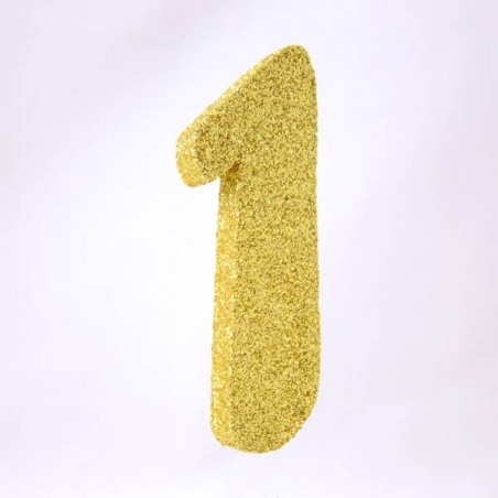 NUMERO POLISTIROLO GLITTER mm120x90 1 ORO