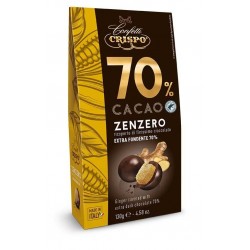 ZENZERO RICOPERTO DI CIOCCOLATO FONDENTE 70% 130gr CRISPO
