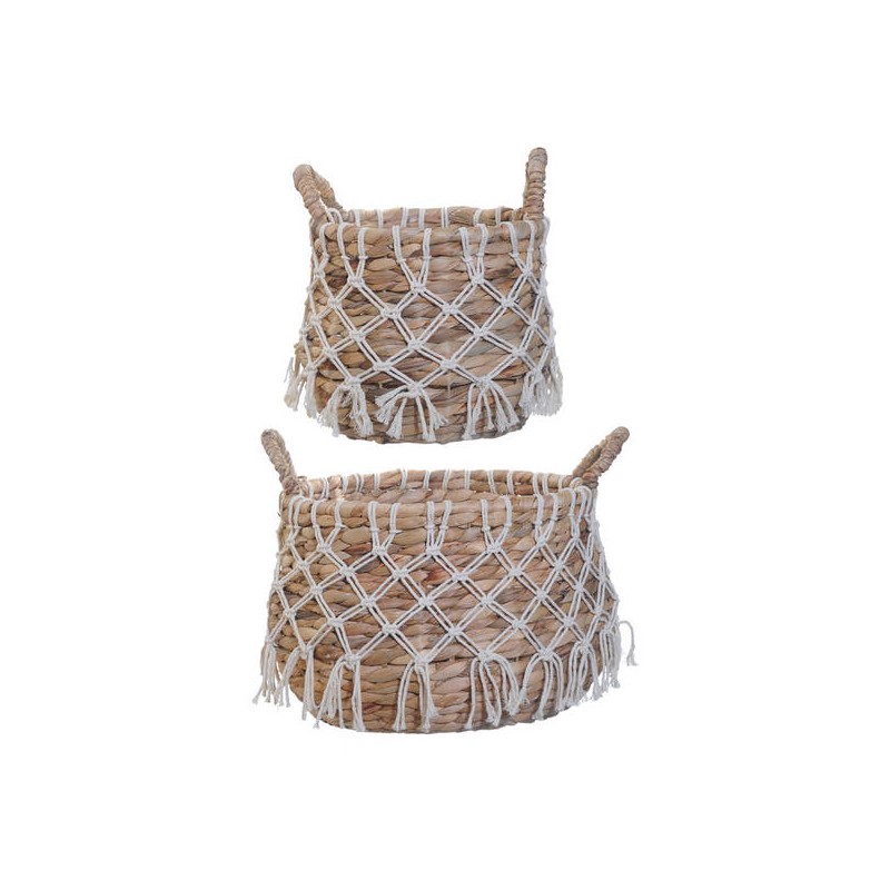 CESTO IN CORDA C/RETE E MANICI ø26cm