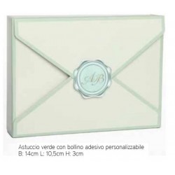 SCATOLA BUSTA VERDE C/SIGILLO 10,5x14x3cm 10pz