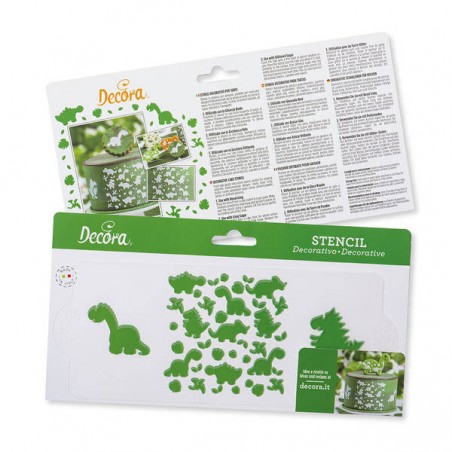 STENCIL DINOSAURO 10x25cm