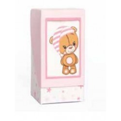 SCATOLA MON PETIT ORSO ROSA 4x4x8,5cm 10pz