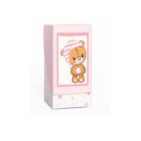 SCATOLA MON PETIT ORSO ROSA 4x4x8,5cm 10pz
