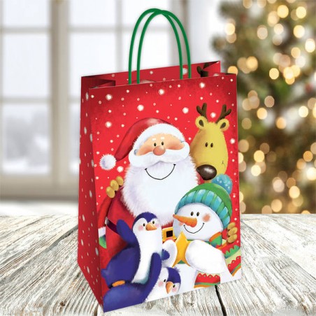 BORSA CARTA NATALE 26+12x35cm LUCCA