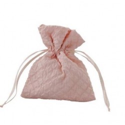 SACCHETTO ROSA TRAPUNTATO H.12cm 12pz