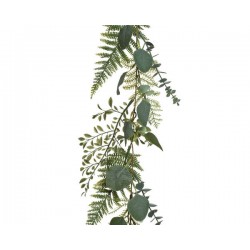 GHIRLANDA CON FOGLIE VERDI E FELCE H.180cm