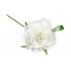 FIORE MEDIO CON PISTILLI BIANCO 12pz