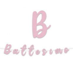 FESTONE ITALIC BATTESIMO ROSA cm15x3mt