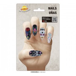 UNGHIE CATRINA SCHELETRO MESSICANO 10pz