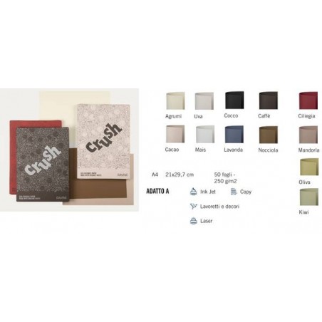 CARTA A4 CALLIGRAPHY CRUSH 250gr RISMA 50fg NOCCIOLA