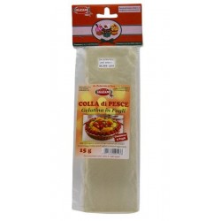 GELATINA IN FOGLI/COLLA DI PESCE 15gr