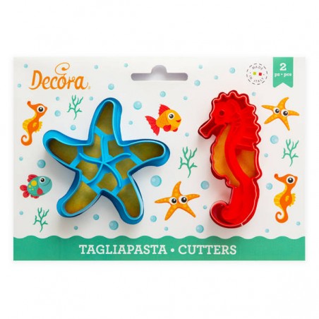 TAGLIAPASTA ANIMALI MARINI IN PLASTICA 8cm 2pz