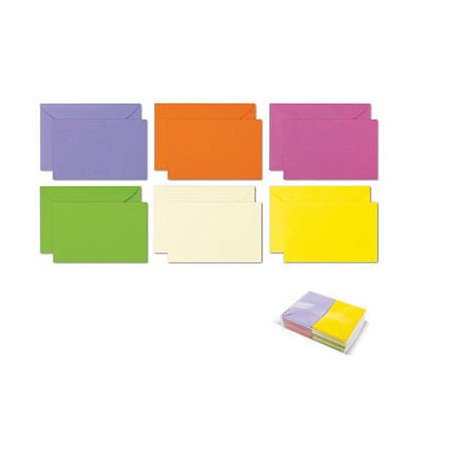 BIGLIETTO + BUSTA 7,5x11,2cm ISCHIA 10pz COLOR