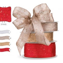 NASTRO ANIMATO 253 CON STRASS mm40x10mt 07-ROSSO