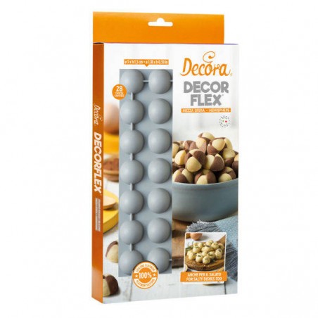 STAMPO SILICONE 28 MEZZA SFERA ø30x15h mm DECORA