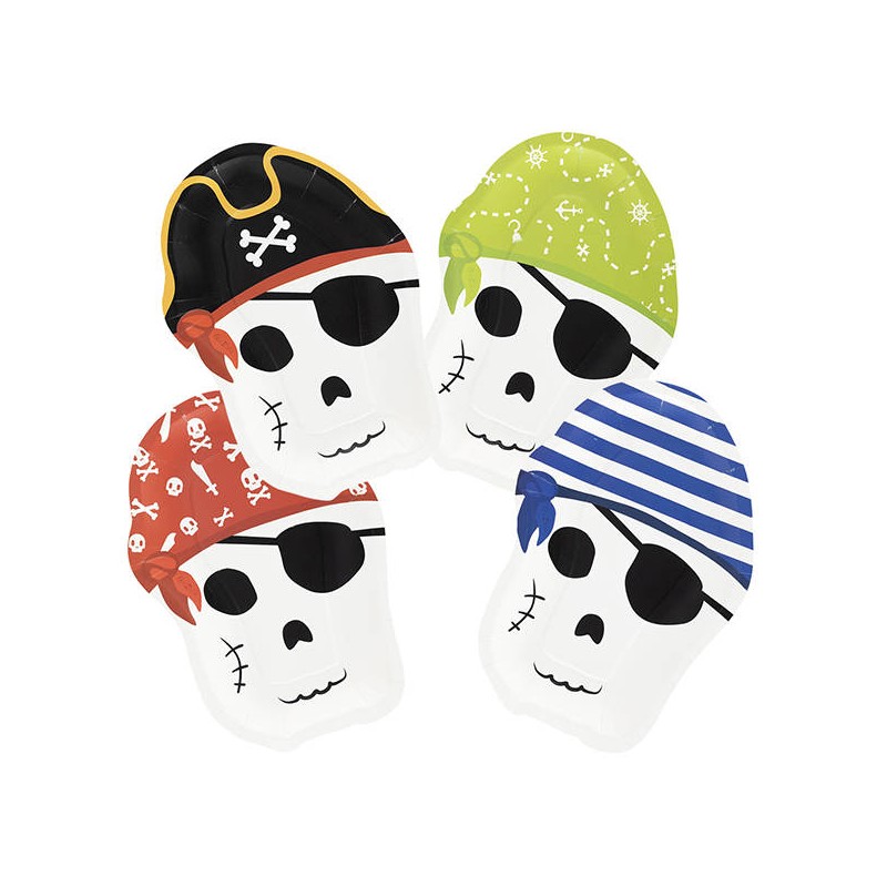 PIATTI PIRATES 26x19cm ASSORTITI 8pz