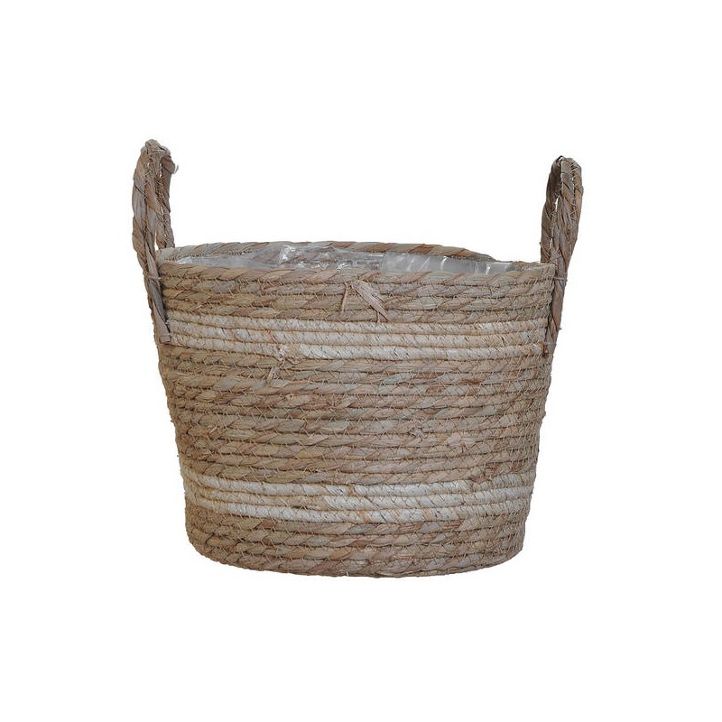 CESTO IN CORDA C/INTERNO PVC E MANICI ø29cm H.20cm