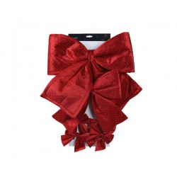 FIOCCO POLY  DOTS CHRISTMAS RED 43x40-29x30-13x13 6pz