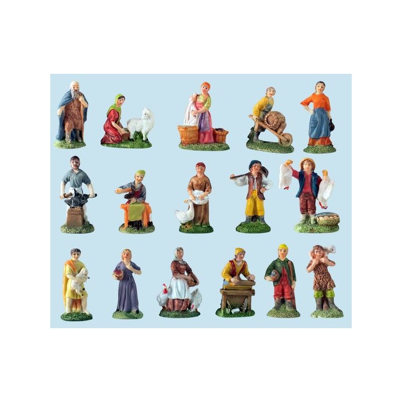 PASTORE IN RESINA 6cm COLOR ASSORTITI 4pz