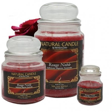 NATURE CANDLE 90gr GIARA 100% CERA VEGETALE ROUGE NOBLE