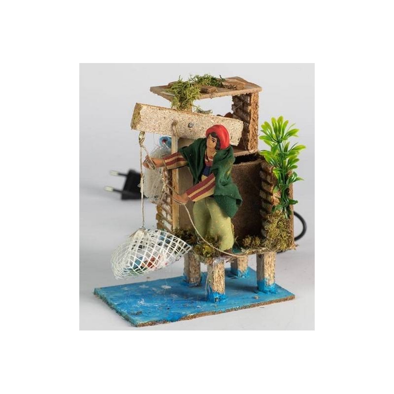 PESCATORE 8cm IN MOVIMENTO 10x15x17cm