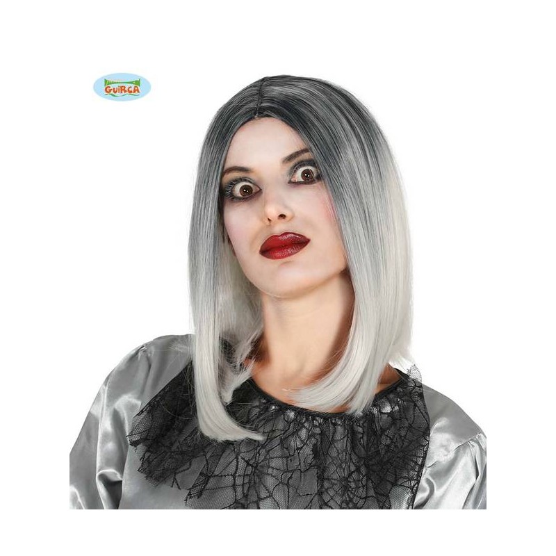 PARRUCCA CASCHETTO LUNGO NERO-BIANCO