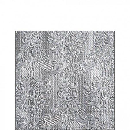 TOVAGLIOLI 25x25cm ELEGANCE ARGENTO 15pz
