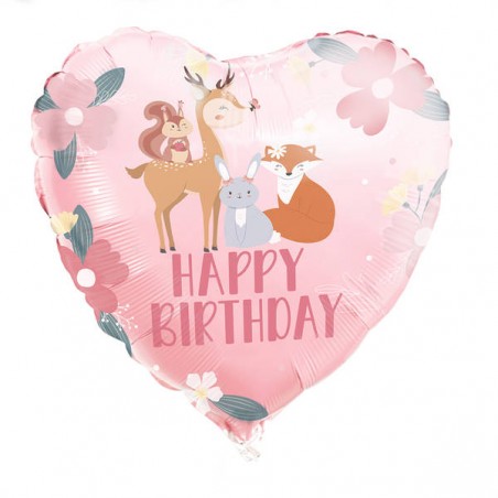 PALLONE MYLAR CUORE PRETTY FOREST ø45cm