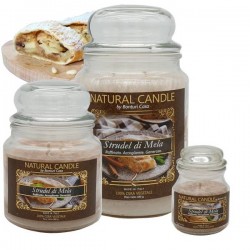 NATURE CANDLE 380gr GIARA 100% CERA VEGETALE STRUDEL MELA