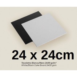 TAVOLETTE CARTONE 2400gr/mq BIANCO/NERO 24x24cm LISCE 10kg