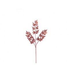 RAMO PICCOLE FOGLIE GLITTER ROSSO 78cm