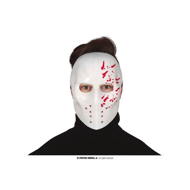 MASCHERA BIANCA HOCKEY CON SANGUE