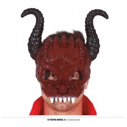 MEZZA MASCHERA DIAVOLO PVC