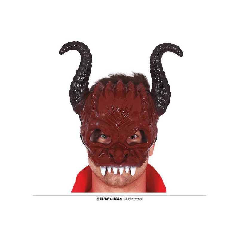 MEZZA MASCHERA DIAVOLO PVC