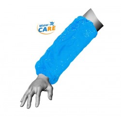 Mr.Care - MANICOTTO HEAVY LDPE C/ELASTICI MM 30my AZZURRO 100pz