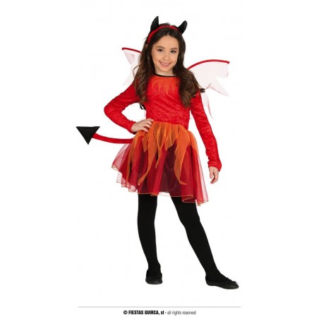 DIAVOLESSA BAMBINA CON CODA E ALI 7-9 anni