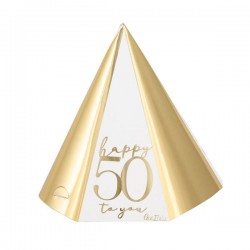 CAPPELLINO HAPPY 50 BIANCO/ORO 4pz
