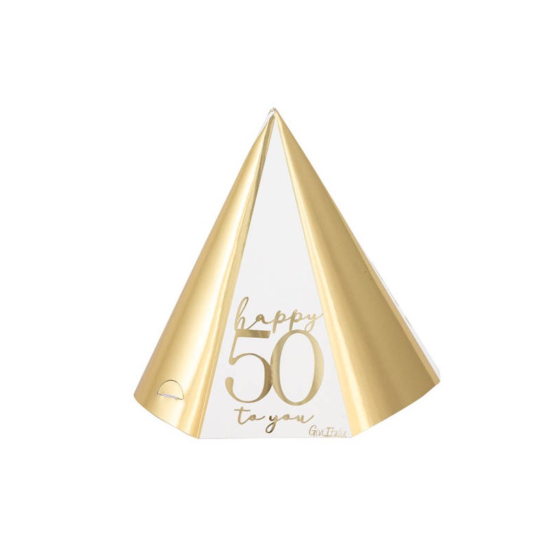 CAPPELLINO HAPPY 50 BIANCO/ORO 4pz