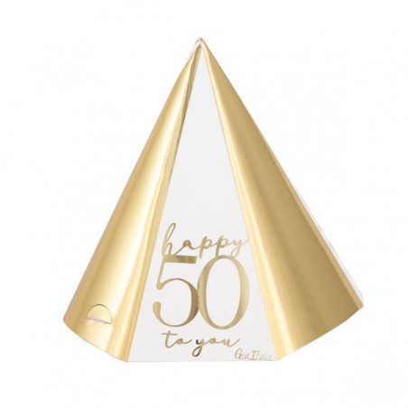 CAPPELLINO HAPPY 50 BIANCO/ORO 4pz