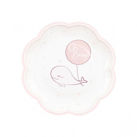 PIATTI  OH BABY ! ROSA 20cm 8pz