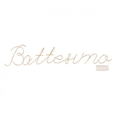 SCRITTA BATTESIMO LED 70x13,5cm
